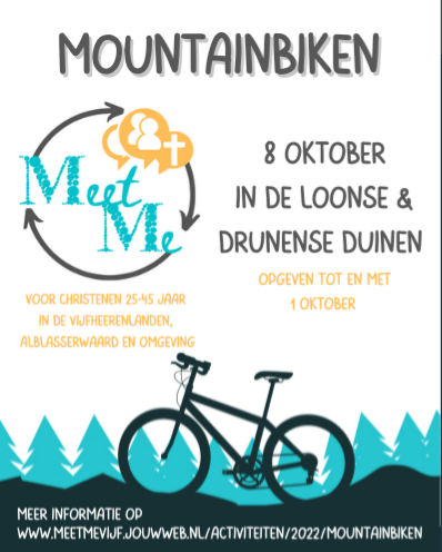 Poster Mountainbiken met Meet Me